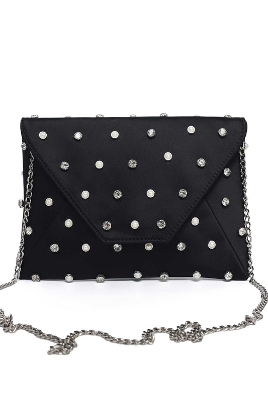 JEWEL DOT CLUTCH-BLACK