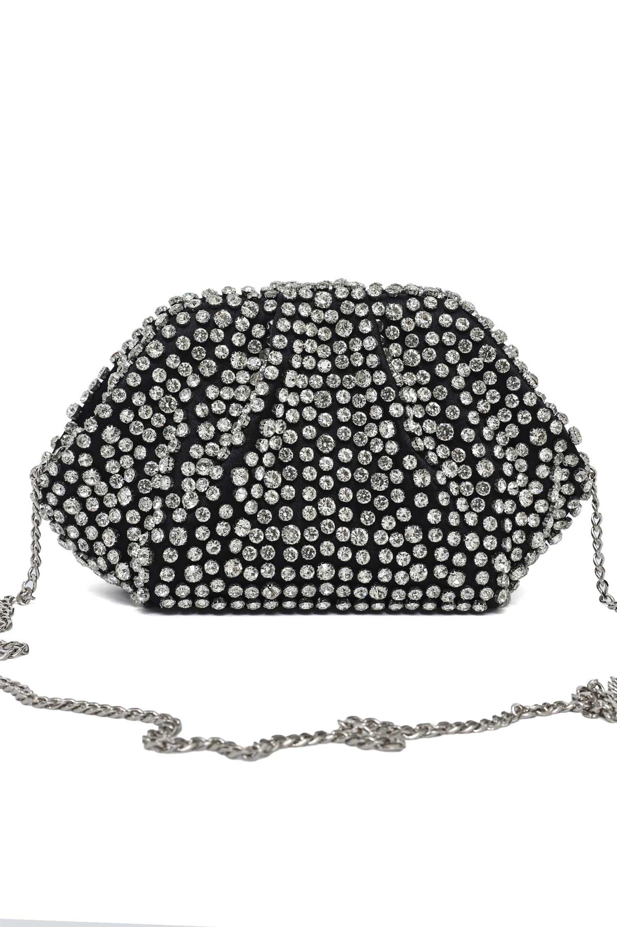 GLAM CRYSTAL CLUTCH-BLACK