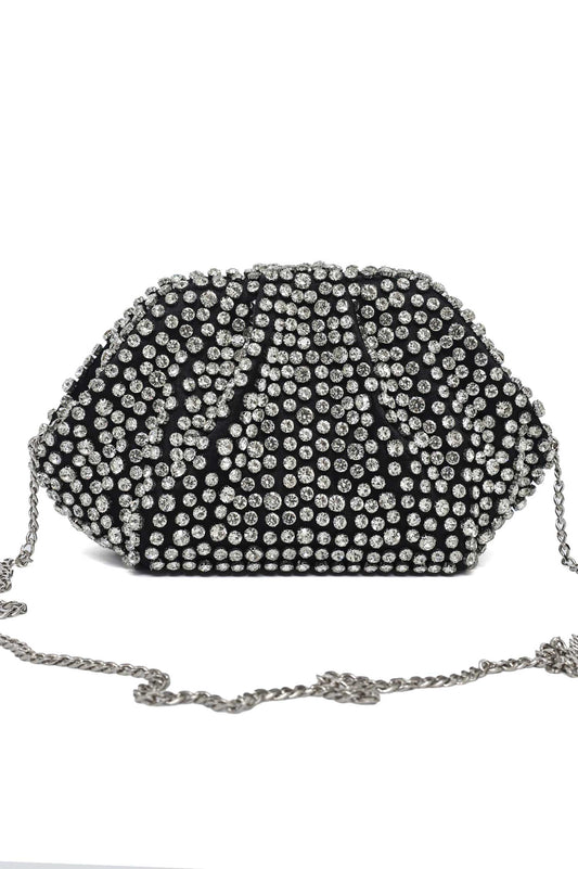 GLAM CRYSTAL CLUTCH-BLACK