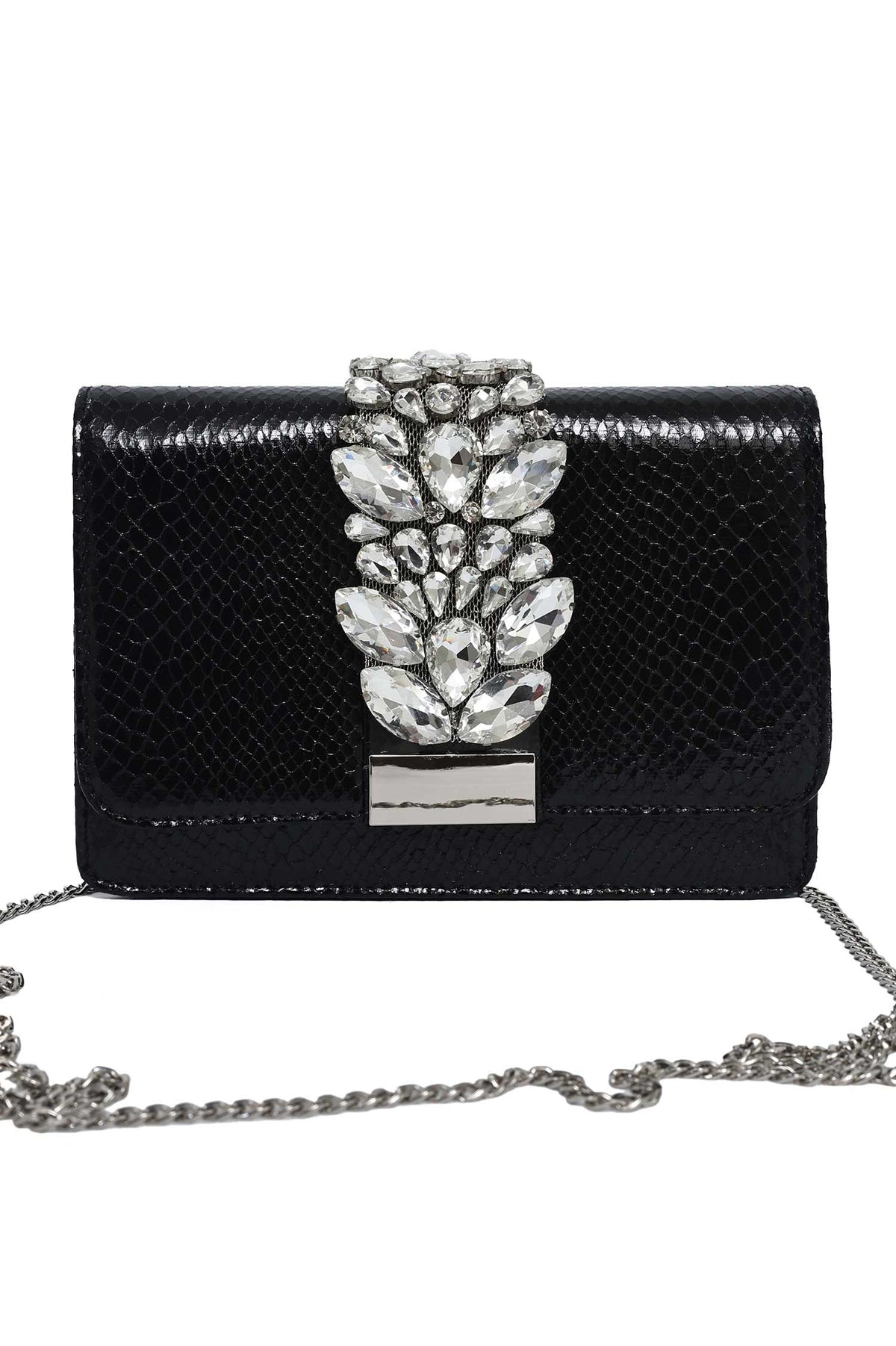 EMPERIA JEWEL CREST CLUTCH-BLACK