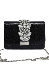 EMPERIA JEWEL CREST CLUTCH-BLACK