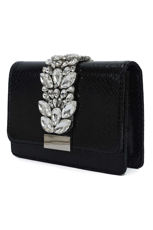 EMPERIA JEWEL CREST CLUTCH-BLACK