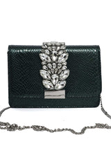 EMPERIA JEWEL CREST CLUTCH-GREEN