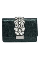 EMPERIA JEWEL CREST CLUTCH-GREEN