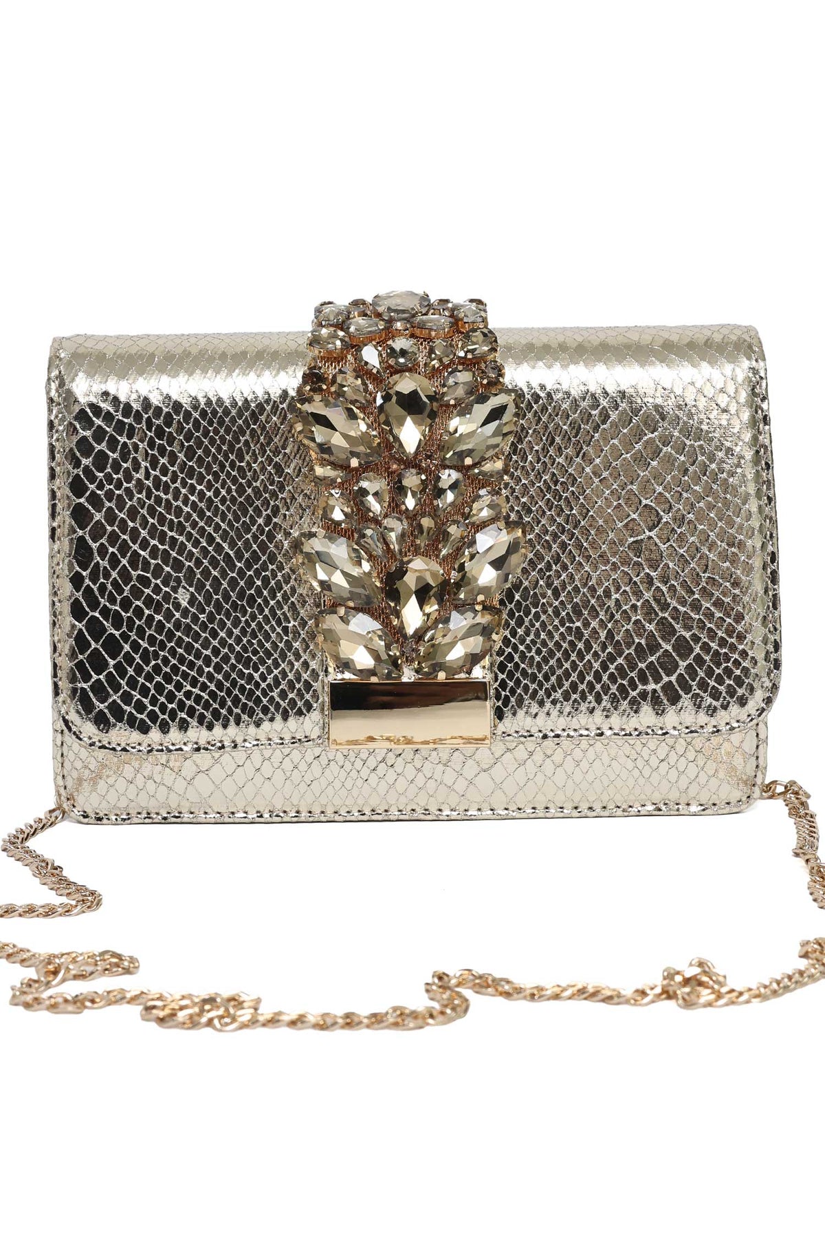 EMPERIA JEWEL CREST CLUTCH-GOLD