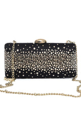 DIAMOND DUST CLUTCH-BLACK