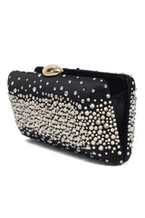 DIAMOND DUST CLUTCH-BLACK