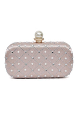 CRYSTAL WHISPER CLUTCH-CHAMPAGNE