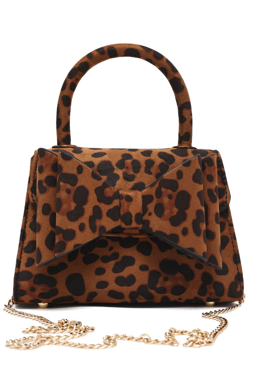 Bow Detail Leopard Bag-Leopard