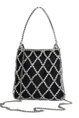 LUXORA DIAMOND MESH BAG-BLACK