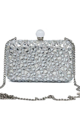 PRISMERA CRYSTAL RELIC CLUTCH-WHITE