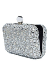 PRISMERA CRYSTAL RELIC CLUTCH-WHITE