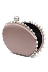 PEARL EMBRACE CLUTCH-CHAMPAGNE
