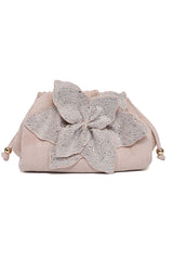 PETAL BLOOM CLUTCH-BEIGE