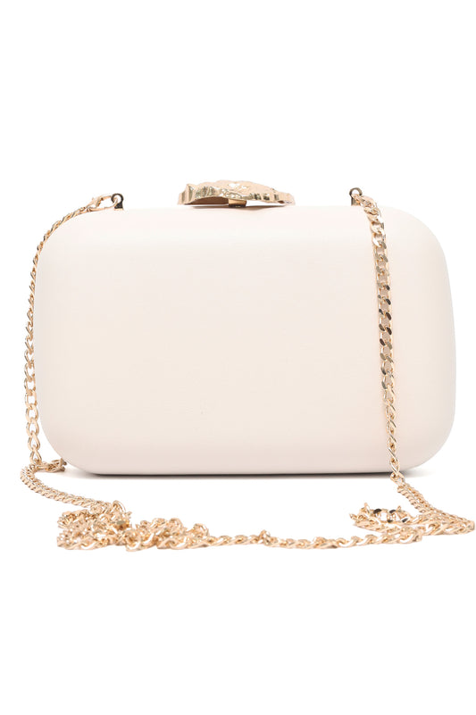 BOLD EVENING CLUTCH-BEIGE