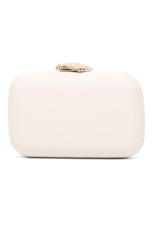 BOLD EVENING CLUTCH-BEIGE