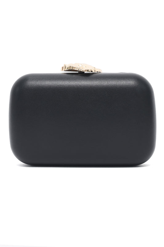 BOLD EVENING CLUTCH-BLACK