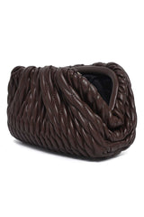 TWISTFORM COUTURE CLUTCH-COFFEE