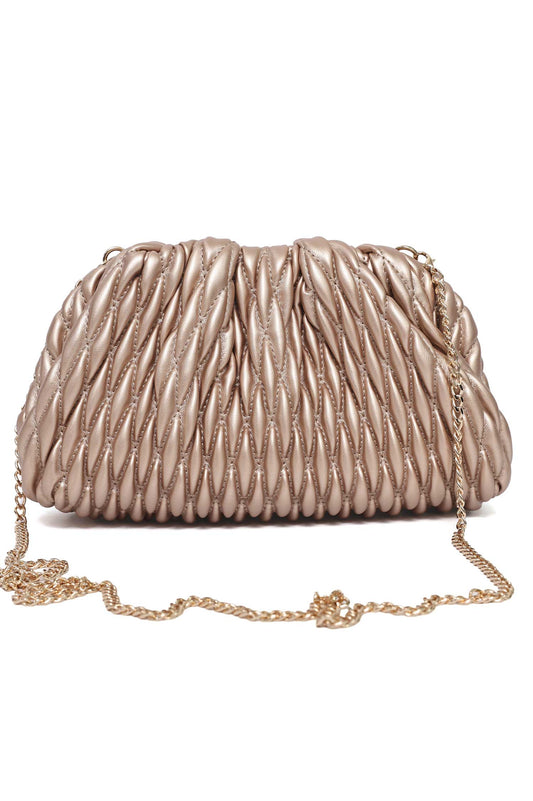 TWISTFORM COUTURE CLUTCH-GOLD