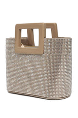 CRYSTARA SQUARE HANDLE BOX BAG-GOLD