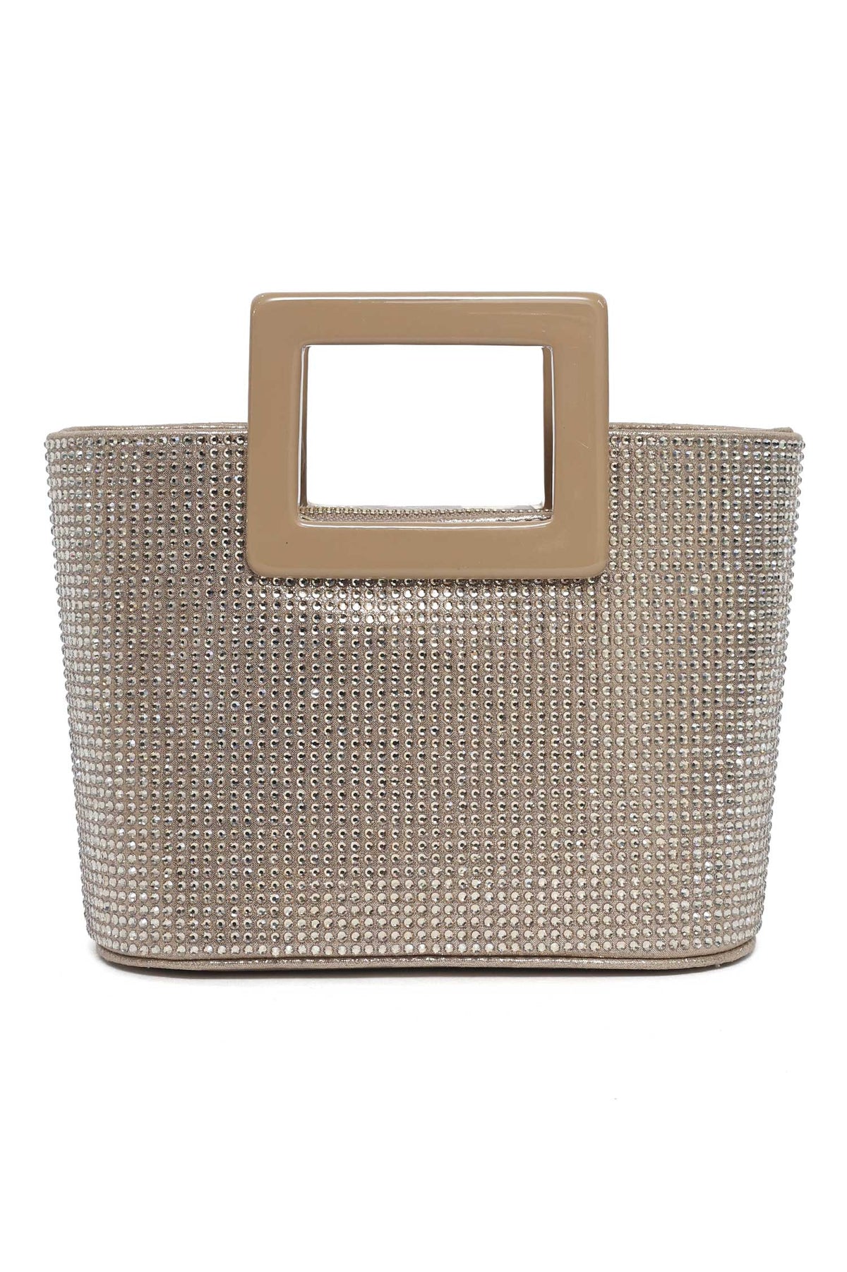 CRYSTARA SQUARE HANDLE BOX BAG-GOLD