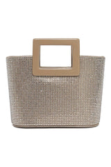 CRYSTARA SQUARE HANDLE BOX BAG-GOLD