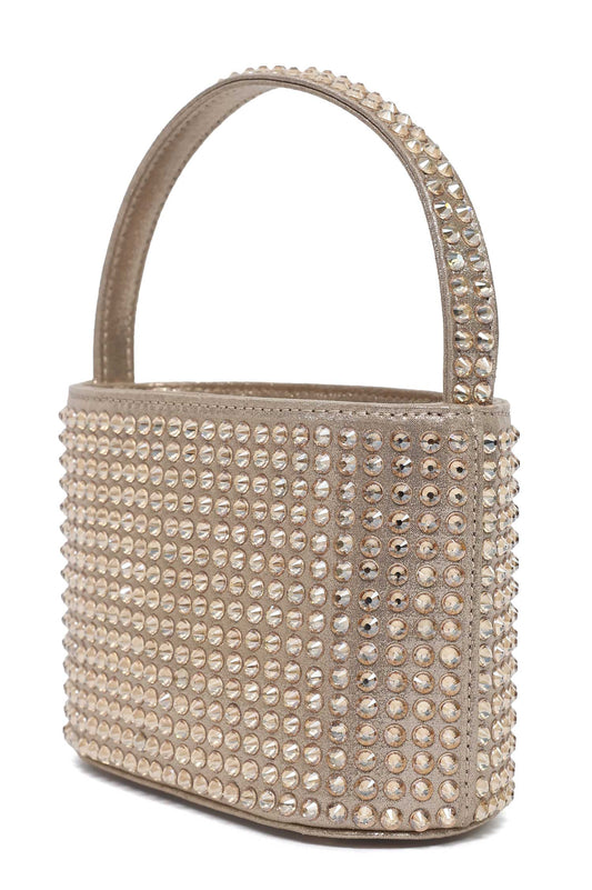 CRYSTAL SHOULDER CLUTCH-GOLD