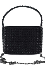 CRYSTAL SHOULDER CLUTCH-BLACK