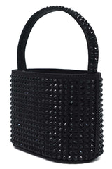 CRYSTAL SHOULDER CLUTCH-BLACK