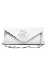 JEWEL GLAM CLUTCH-WHITE