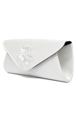 JEWEL GLAM CLUTCH-WHITE
