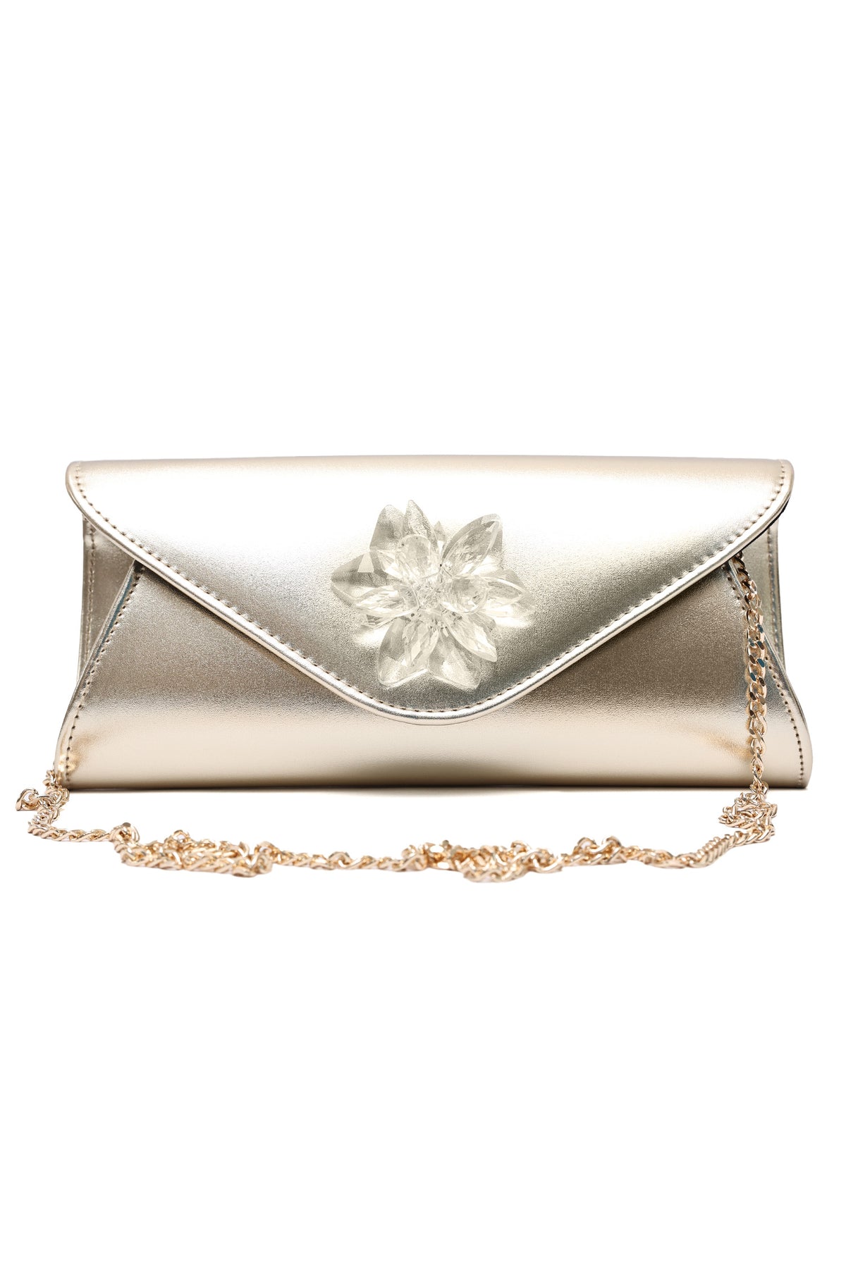 JEWEL GLAM CLUTCH-GOLD