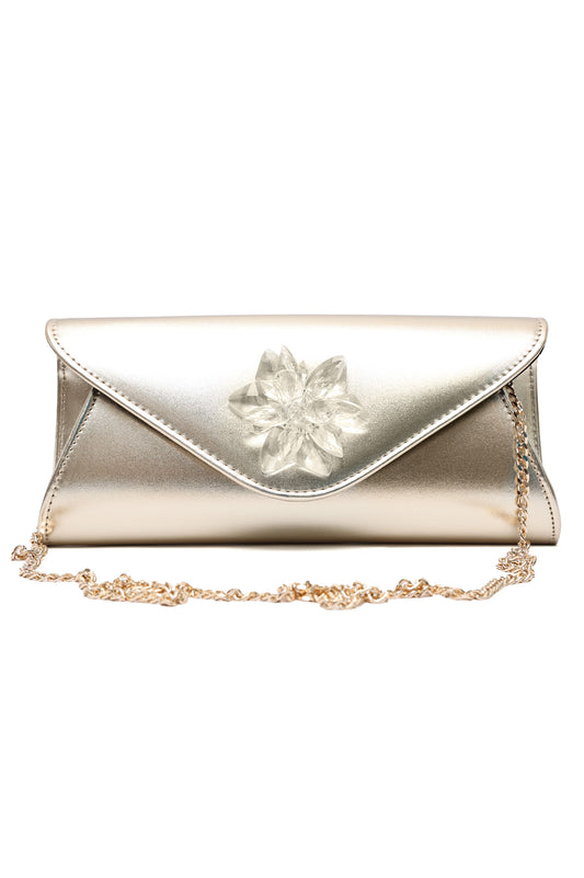 JEWEL GLAM CLUTCH-GOLD