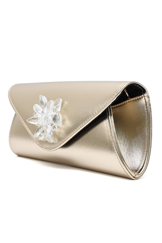 JEWEL GLAM CLUTCH-GOLD