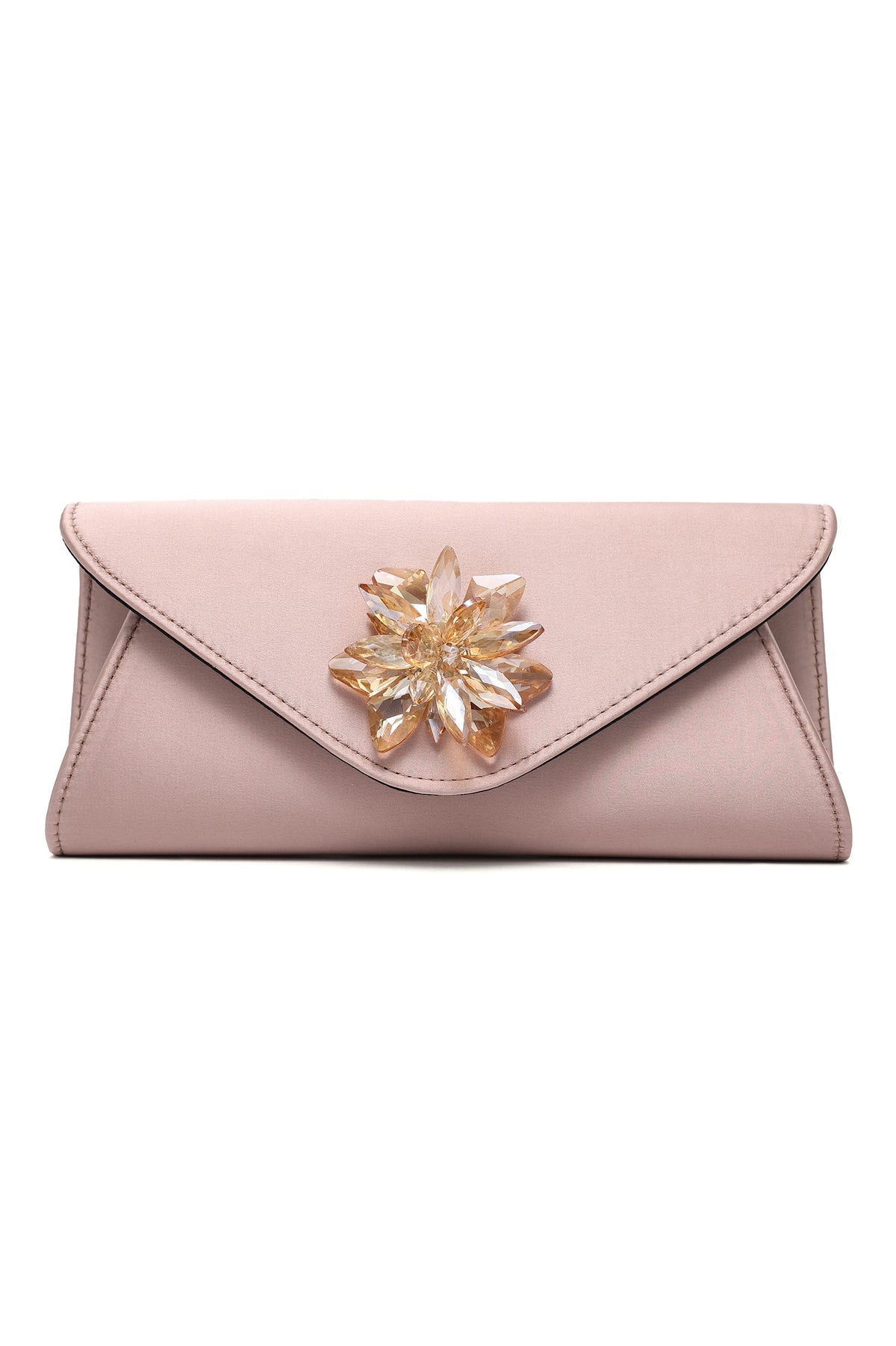 JEWEL GLAM CLUTCH-CHAMPAGNE