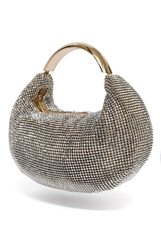 EMBELLISHED ARC CLUTCH-GOLD/SLV