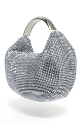 EMBELLISHED ARC CLUTCH-SILVER