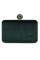 COUTURE ORB CLOSURE CLUTCH-GREEN