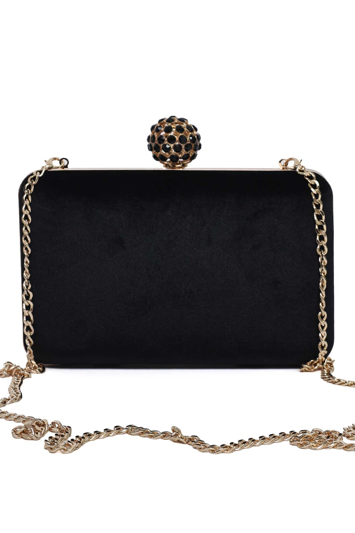 COUTURE ORB CLOSURE CLUTCH-BLACK