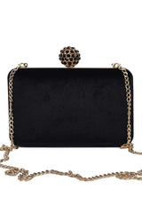 COUTURE ORB CLOSURE CLUTCH-BLACK