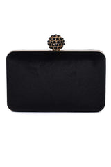 COUTURE ORB CLOSURE CLUTCH-BLACK