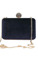 COUTURE ORB CLOSURE CLUTCH-BLUE
