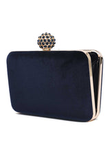 COUTURE ORB CLOSURE CLUTCH-BLUE