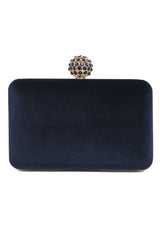 COUTURE ORB CLOSURE CLUTCH-BLUE