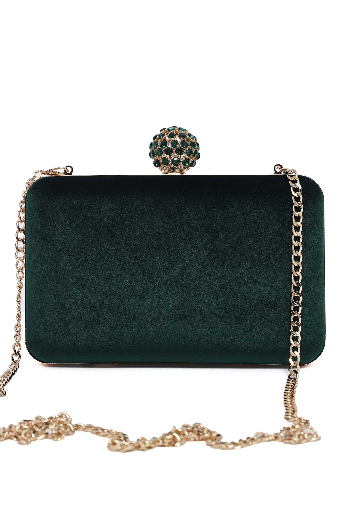 COUTURE ORB CLOSURE CLUTCH-GREEN