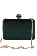 COUTURE ORB CLOSURE CLUTCH-GREEN