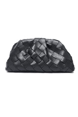 LATTICE FASHION CLUTCH-BLACK