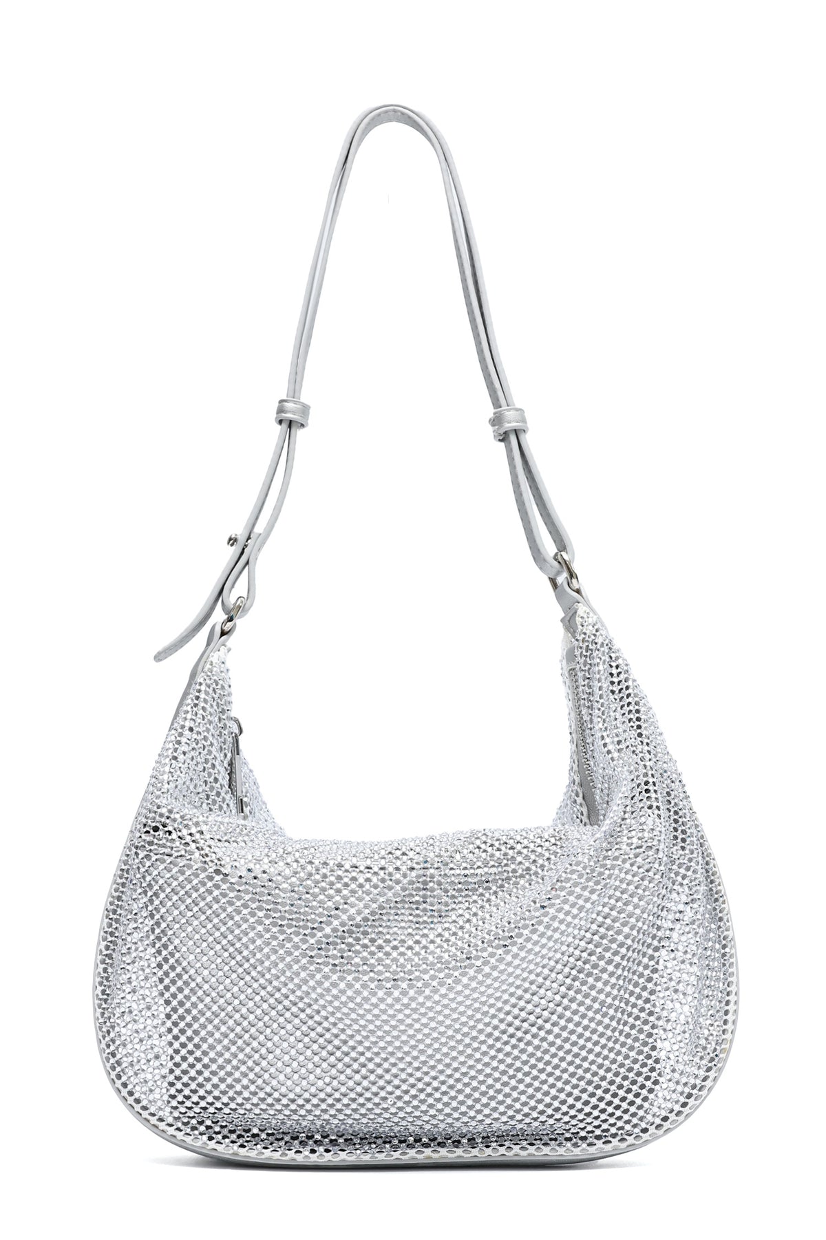GLIMMER HOBO PURSE-SILVER