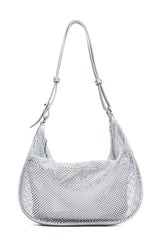 GLIMMER HOBO PURSE-SILVER