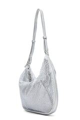 GLIMMER HOBO PURSE-SILVER